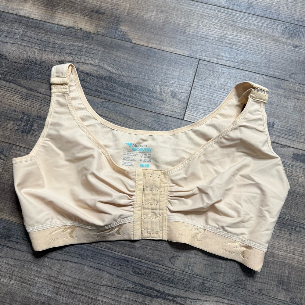 Marena Recovery Front Closure Nude Wireless Comfort Bra